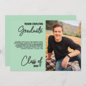 2022年卒業パーティー招待状 案内状 (正面/裏面)