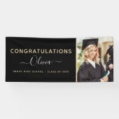 2022年卒業ブラック金ゴールド高等専門学校 横断幕 (横)