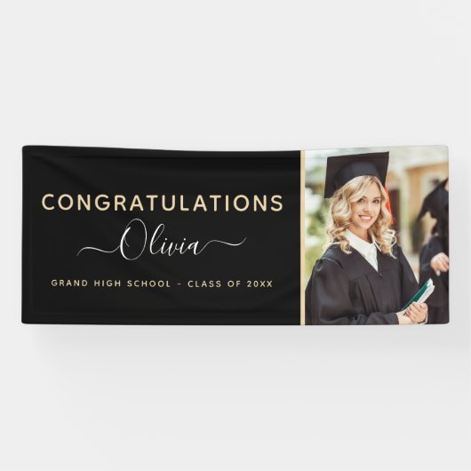 2022年卒業ブラック金ゴールド高等専門学校 横断幕 (横)