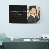 2022年卒業ブラック金ゴールド高等専門学校 横断幕 (トレードショー)