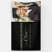 2022年卒業ブラック金ゴールド高等専門学校 横断幕 (縦)