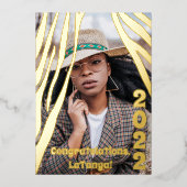 2022年卒業写真おめでとうございます 箔シーズンカード (正面)