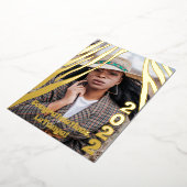 2022年卒業写真おめでとうございます 箔シーズンカード (回転した状態)