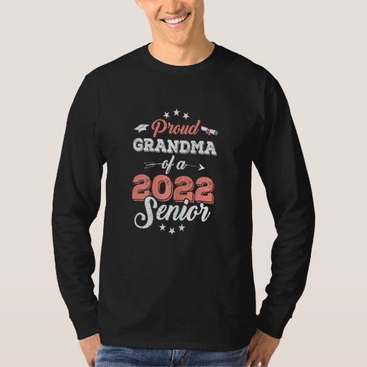 2022年卒業式の孫娘を持つ自慢の祖母 Tシャツ (正面)