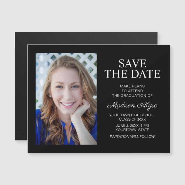 2022年卒業救日の黒い写真クラス (正面/裏面)