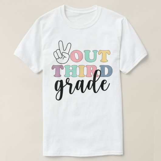 2022年卒業生のTシャツ第3級クラスのピースアウト Tシャツ (デザイン正面)