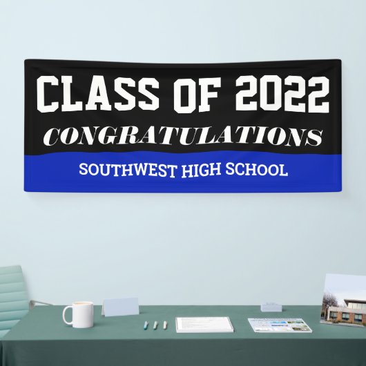 2022年卒業祝賀会青 横断幕 (トレードショー)
