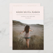 2022年卒業証書発表 ローマ数字 MMXXII 招待状 (正面/裏面)