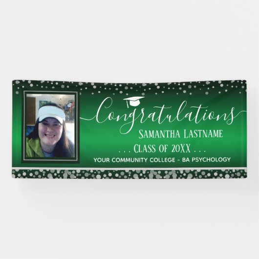 2022年卒業銀紙吹雪1枚写真 横断幕 (横)