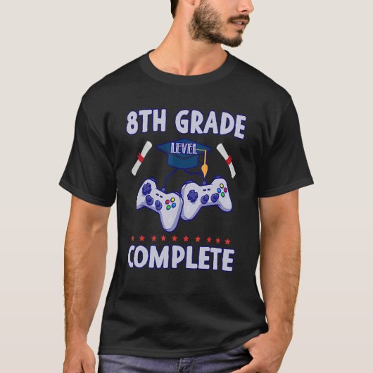 2022年卒業8年生レベル完全ビデオゲーム Tシャツ (正面)