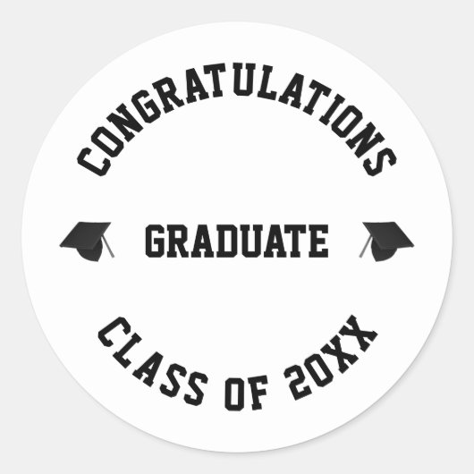 2022年名前をカスタムする学級卒業 ラウンドシール (正面)