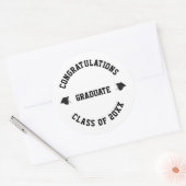 2022年名前をカスタムする学級卒業 ラウンドシール (封筒)