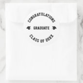 2022年名前をカスタムする学級卒業 ラウンドシール (バッグ)