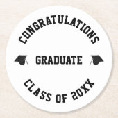 2022年名前をカスタムする学級卒業 ラウンドペーパーコースター (正面)