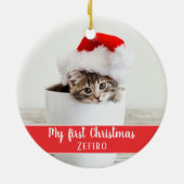 2022年吸も猫おもしろい赤い写真名を採用 セラミックオーナメント (裏面)