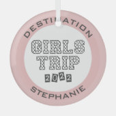 2022年女子旅カスタム ガラスオーナメント (正面)