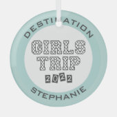 2022年女子旅カスタム ガラスオーナメント (正面)