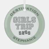 2022年女子旅女子会カスタム ガラスオーナメント (正面)