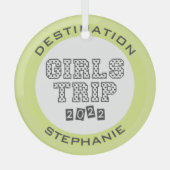 2022年女子旅 女子だけの週末バケーション オーダーメイド ガラスオーナメント (正面)