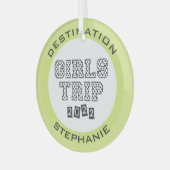 2022年女子旅 女子だけの週末バケーション オーダーメイド ガラスオーナメント (正面左)