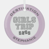 2022年女子旅 女子だけの週末バケーション オーダーメイド ガラスオーナメント (正面)