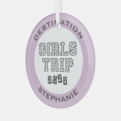 2022年女子旅 女子だけの週末バケーション オーダーメイド ガラスオーナメント (正面左)