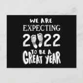 2022年妊娠発表 私たちは期待しています 案内ポストカード (正面)