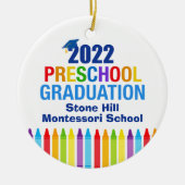 2022年就学前かわいいカスタム卒業生 セラミックオーナメント (正面)