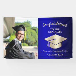 2022年度おめでとう大学院ブルー金ゴールド 横断幕