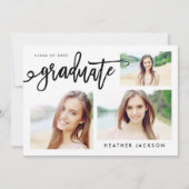 2022年度トレンディー3写真コラージュ 招待状 (正面)