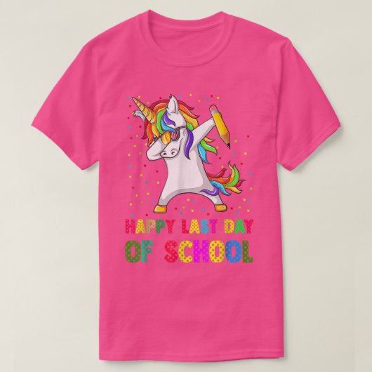 2022年度ハッピーラストデイ先生学生かわいい Tシャツ (デザイン正面)