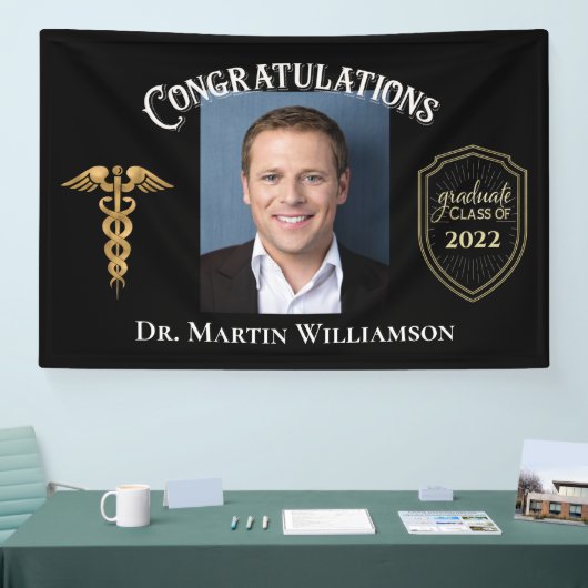 2022年度医学部博士号取得 横断幕 (トレードショー)