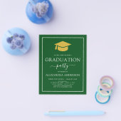 2022年度卒業パーティーグリーングールドフライヤー チラシ (シングル)