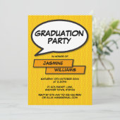 2022年度卒業パーティー楽しいモダンなデザイン 招待状 (スタンド正面)