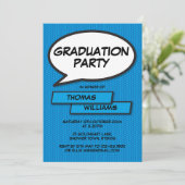 2022年度卒業パーティー 現代的な青 招待状 (スタンド正面)