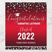 2022年度卒業名と学校のワインラベルのクラス ワインラベル (シングルラベル)