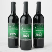 2022年度卒業名と学校のワインラベルのクラス ワインラベル (ボトル)