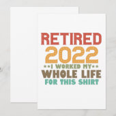 2022年引退 私の人生の仕事はこの贈り物を得るためだった 招待状 (正面/裏面)