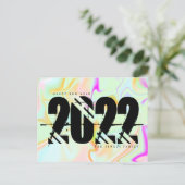 2022年新トリップ(幻覚体験)のような年液体ホロはっきりしたグラム ポストカード (スタンド正面)