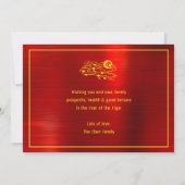 2022年新中国の年はっきりした紙タイガーレッドフォイル シーズンカード (裏面)