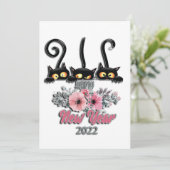 2022年新年おめでとう猫好き シーズンカード (スタンド正面)