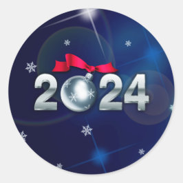 2022年新年おめでとう。ホリデーギフト ラウンドシール