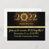 2022年新年お祝いバナー ポストカード (正面/裏面)