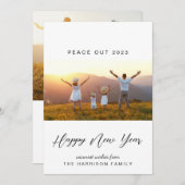2022年新年の平和ミニマル写真 シーズンカード (正面/裏面)