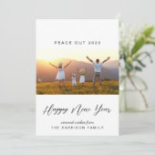 2022年新年の平和ミニマル写真 シーズンカード (スタンド正面)