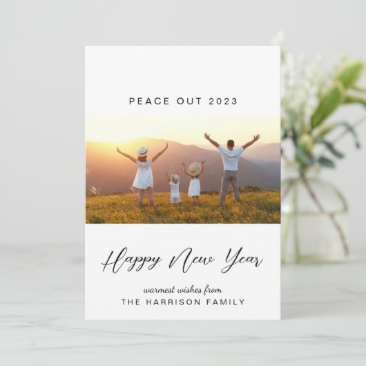 2022年新年の平和ミニマル写真 シーズンカード (スタンド正面)