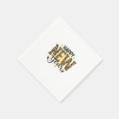 2022年新年ヒョウ スタンダードカクテルナプキン (角)