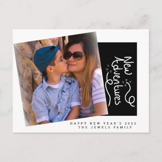 2022年新年写真ハンドレタリングはがき ポストカード (正面)