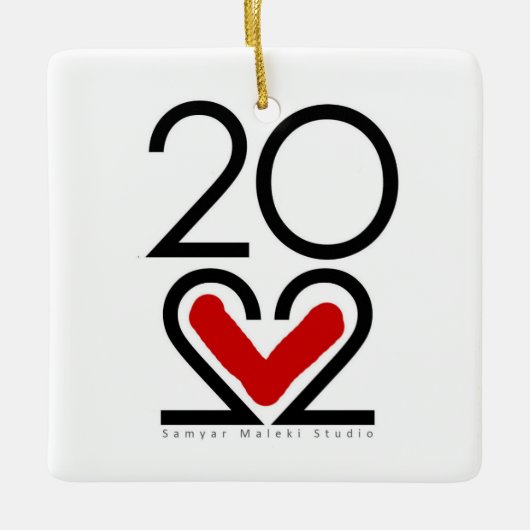 2022年新年 セラミックオーナメント (正面)