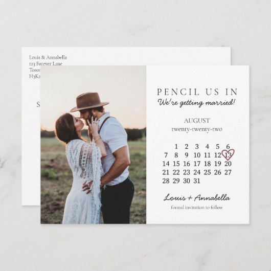 2022年日のカレ威厳があるンダハートを保存する ポストカード (正面/裏面)